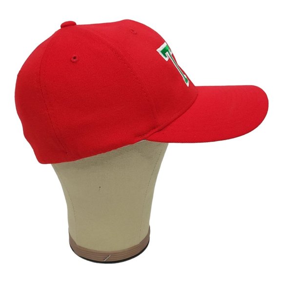Richardson TC Monogram Initials Flex Fitted S/M Cap Trucker Baseball Hat Red - Picture 7 of 12
